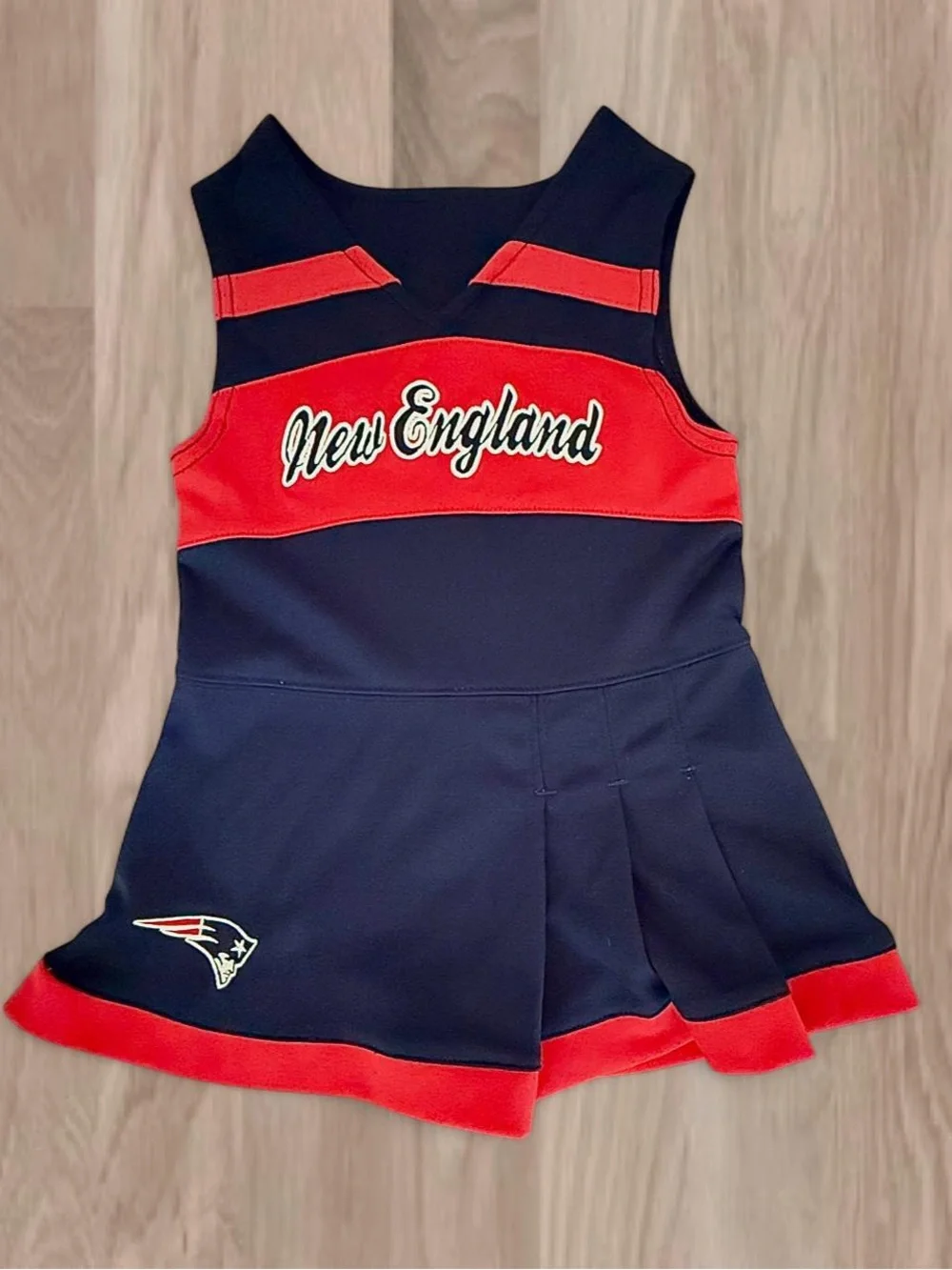 New England Patriots Toddler Girls Cheerleader Jumper Dress Size 2T EUC